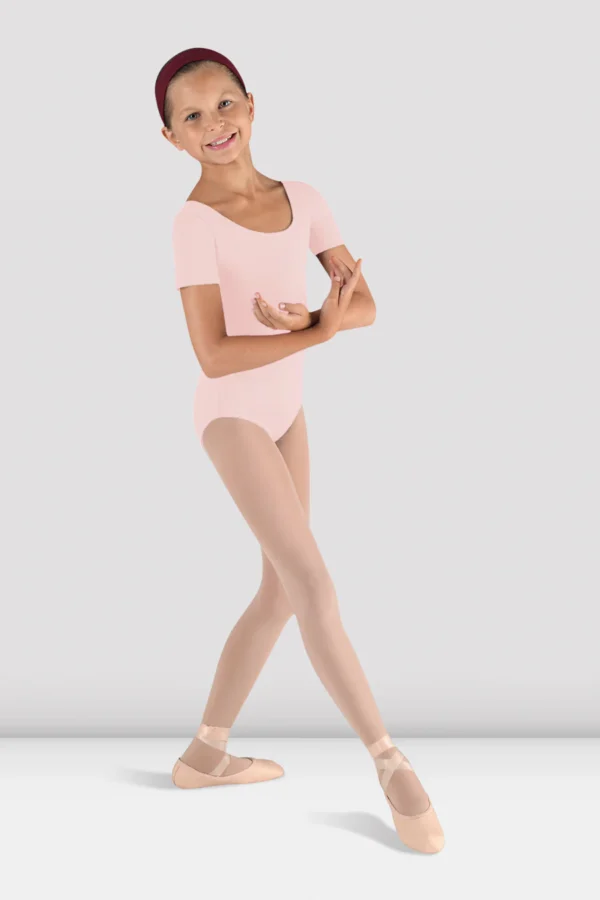 Bloch Ballet Contemporary/Lyrical Jazz Girls Short Sleeve Round Neck Cotton Leotard
