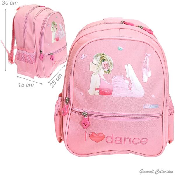 Girardi Collection Ballet Acro/Gymnastics Jazz I love dance pink Backpack Bag