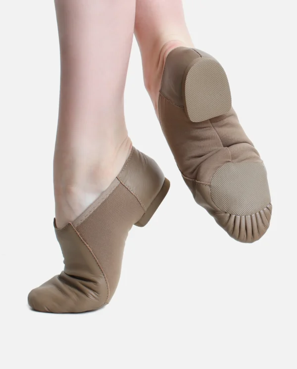 So Danca Slip On Leather Jazz Shoes Tan