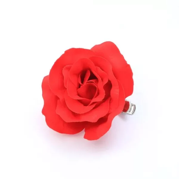 Red Rose On A 4.5cm Forked Clip
