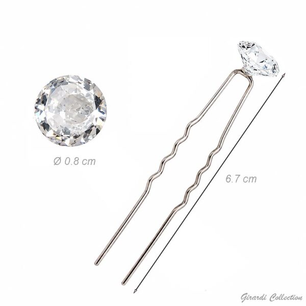 Zircon U-shaped hair pin (5 pack)