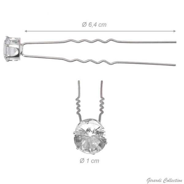 Zircon U-shaped hair pin