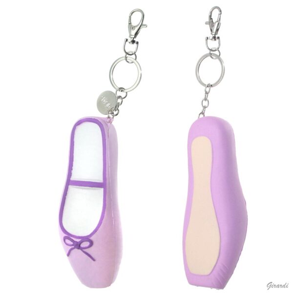 Squishy ballerina shoe keychain