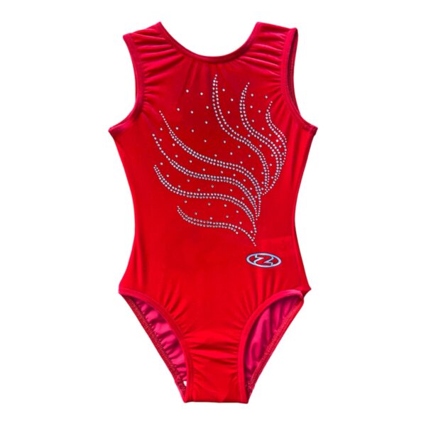 Roch Valley Tiara Crystal Motif Sleeveless Gymnastics Leotard