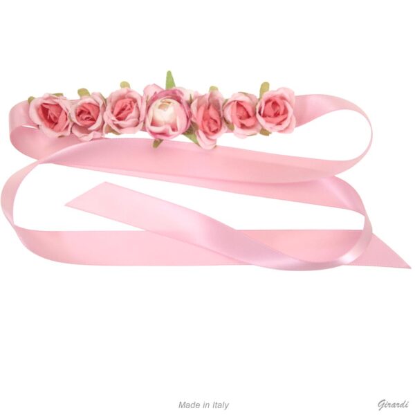 Flower ribbon bun wrap small