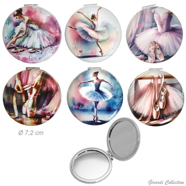 Ballet large dance macaron compact mirror