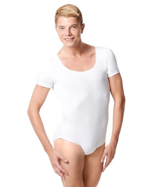 Calla Cotton Mens Short Sleeve Ballet Leotard