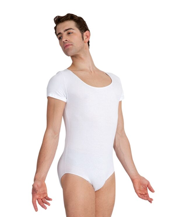 Plume Cotton Mens Short Sleeve Ballet Leotard