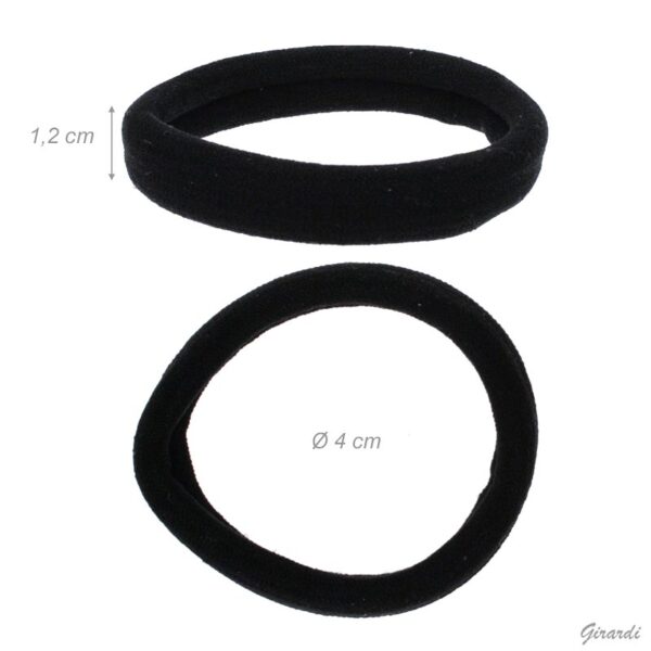 Girardi Black soft elastic hair tie 4 cm
